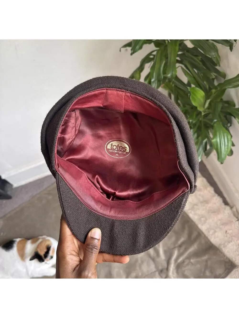 90s Totes Dark Brown Fiddler Cap